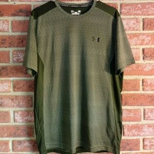 Under armour green short sleeve shirt.